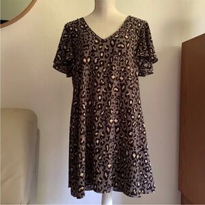 The Impeccable Pig Leopard Print Mini Dress